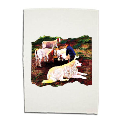 Tea Towel- A boy and his dog Thumbnail